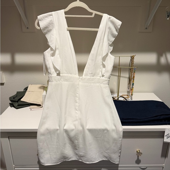 Superdown White Backless Ruffle Dress - Picture 2 of 3